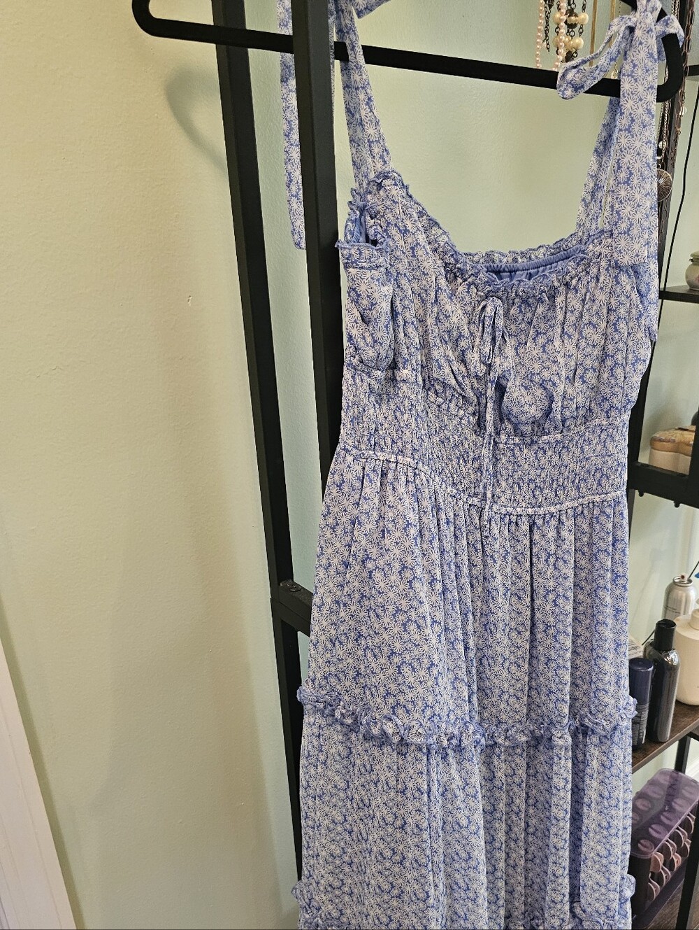 Trixxi Light Blue and White Floral Sundress - Picture 3 of 3